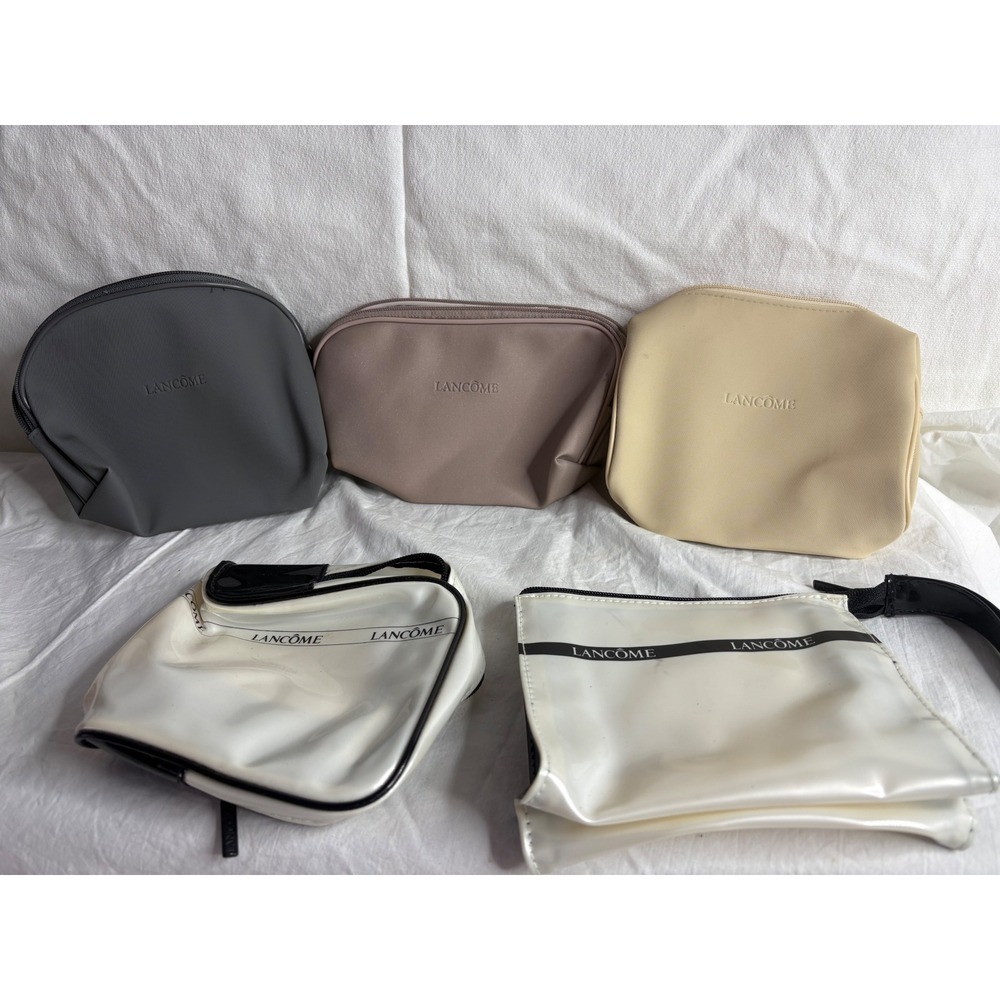 Lancome Cosmetic Bag Set 5 Pieces Makeup Pouch Organizer Travel Toiletry Pouch